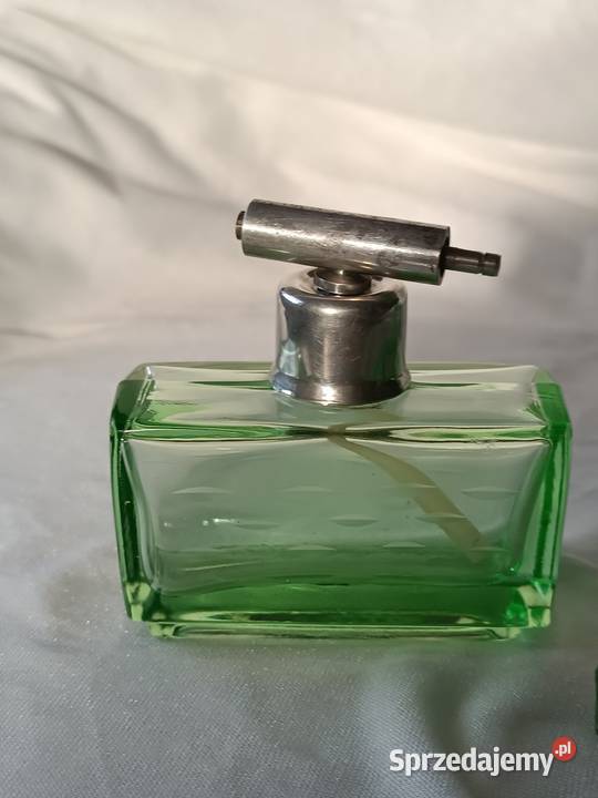 Komplet toaletowy 2 perfumerii z zielonego szkła zielony Jastrzębie-Zdrój