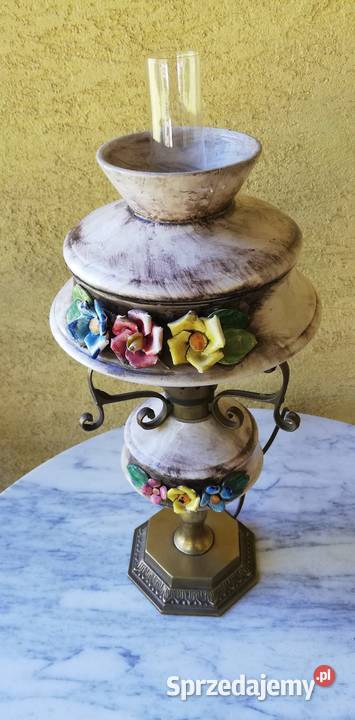 Lampka stołowa oryginalna naftowa ceramiczna Lampy stołowe i nocne Garwolin