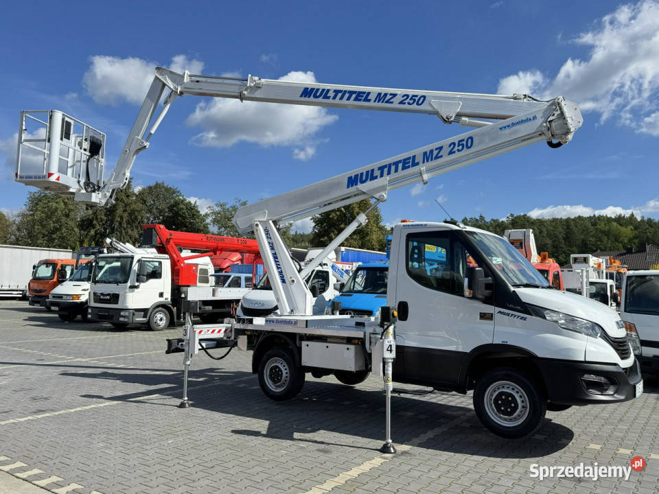 Iveco Daily 35S14 Podnośnik Koszowy Multitel MZ nieuszkodzony Widełki