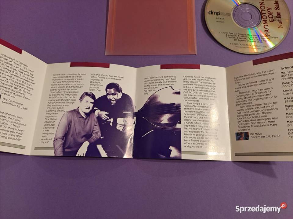 Bill Mays Ray Drummond One To One CD Promo USA małopolskie Kraków sprzedam