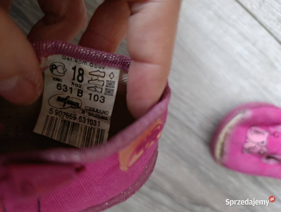 kapcie buty dziewczęce rozmiar 18 długość Poznań