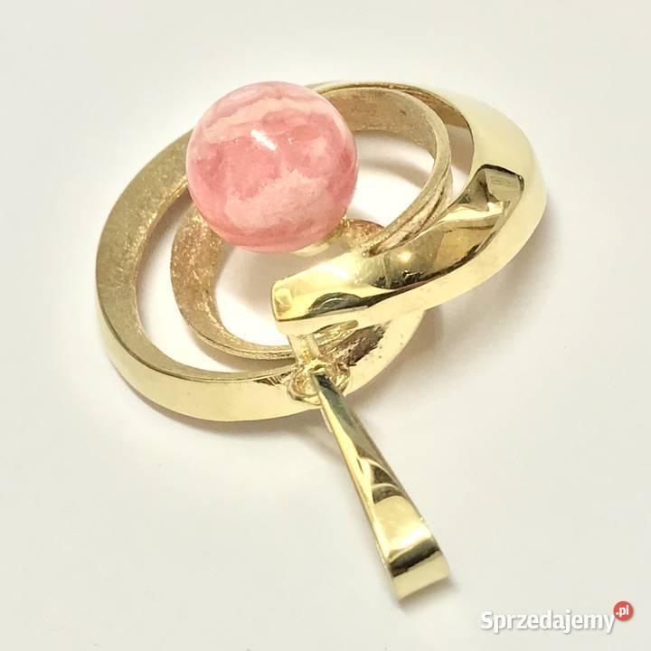 Złoty WISIOREK zawieszka 585 14K cudowny KAMIEŃ Warszawa