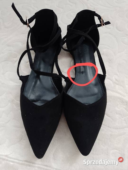 40 ASOS Design Czarne zmysłowe Baleriny z Kraków