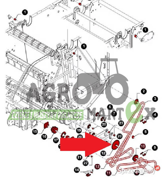 87664055 86610108 KOŁO ŁAŃCUCHOWE Z25 CNH Wichrów