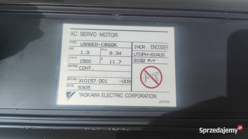 SERVOMOTOR YASKAVA USAGED09A22K USAGED13A22K świętokrzyskie Suchedniów sprzedam