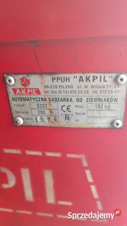 Sadzarka do ziemniaków akpil nowa Siewniki i sadzarki Szydłów