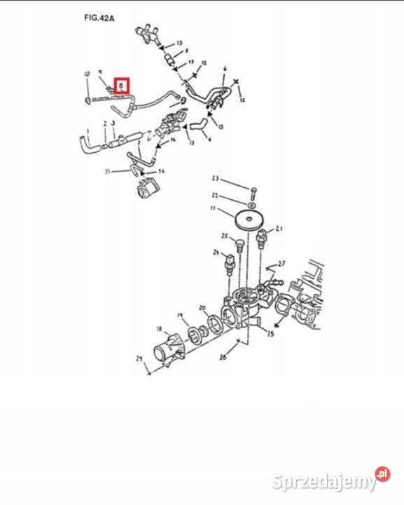 WĄŻ WODY CHŁODNICY SUZUKI SAMURAI SJ 19 TD AWD
