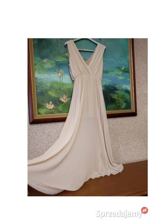 sukienka koktajlowa glamour maxi długa plisowana Inny wzór Kielce