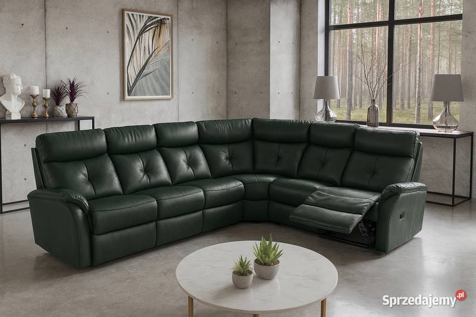 Narożnik Lima układ 3x2 skóra naturalna wygodny Narożniki Piasek