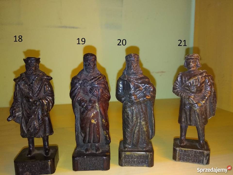 Poczet Królów Polskich figurki PRL retro 1976 Łańcut sprzedam
