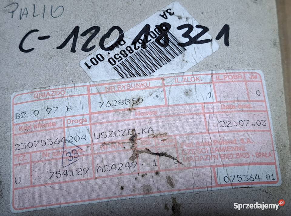 USZCZELNIACZ WAŁU 31X41X7 FIAT ALFA LANCIA OPEL