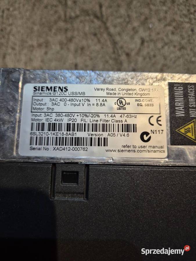 Falownik Siemens Sinamics G120C 4 kW Radom sprzedam