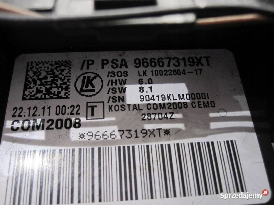 PEUGEOT 3008 I 12r przełącznik zespolony łopatki