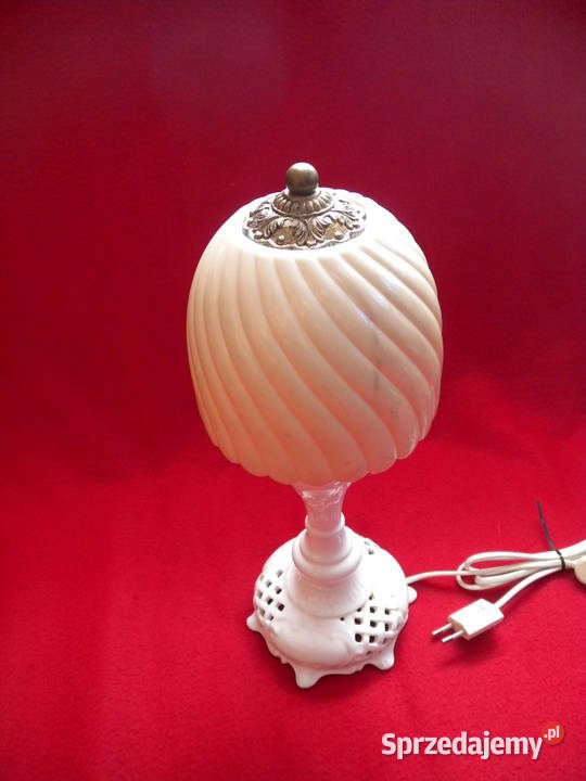Lampa stołowa porcelanowa biała śląskie sprzedam