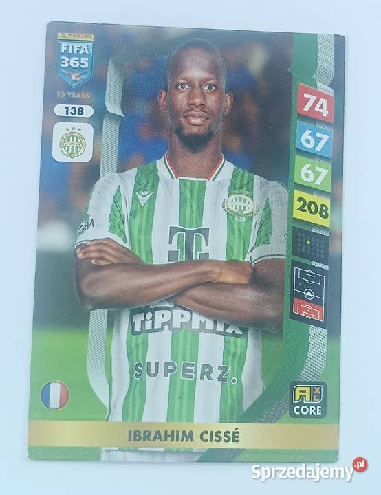 Ibrahim Cisse 138 karta Fifa 365 Adrenaline XL małopolskie Zbylitowska Góra