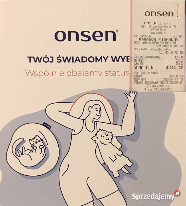 Materac Onsen OSAKA AIR z poduszką ASANA zestaw Kraków