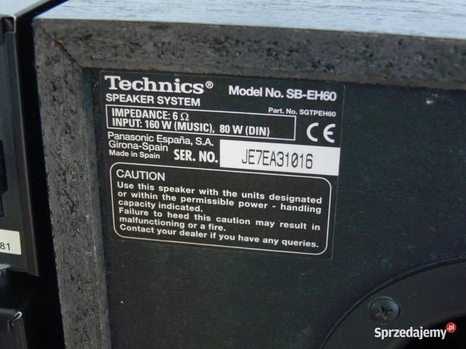 Wieża Technics SAEH50 pilot kolumny WYSYŁKA Jasło sprzedam