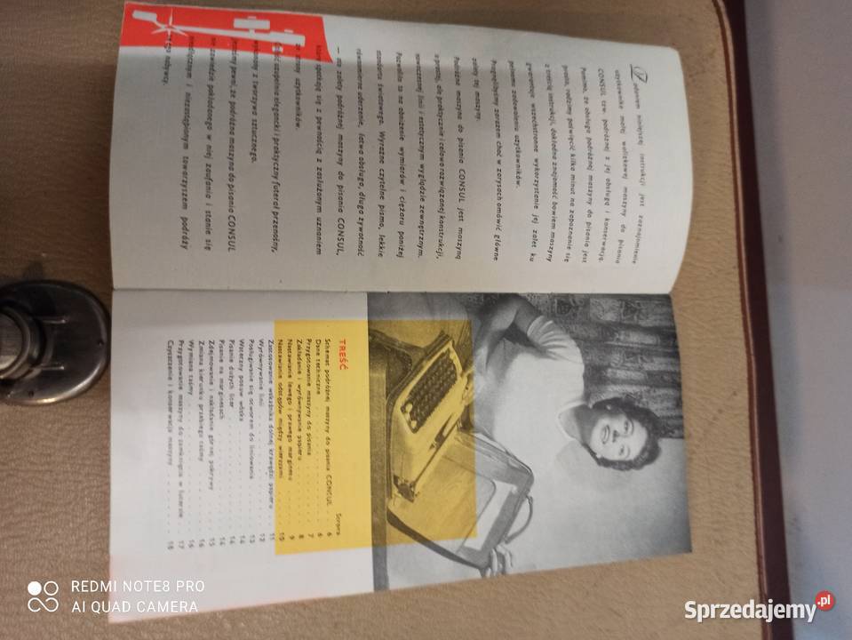 Maszyna do pisania Consul gwarancja instrukcja