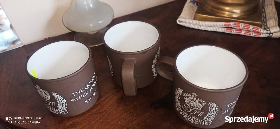 Kubek Srebrny jubileusz panowania Królowej Porcelana i szkło Gdańsk