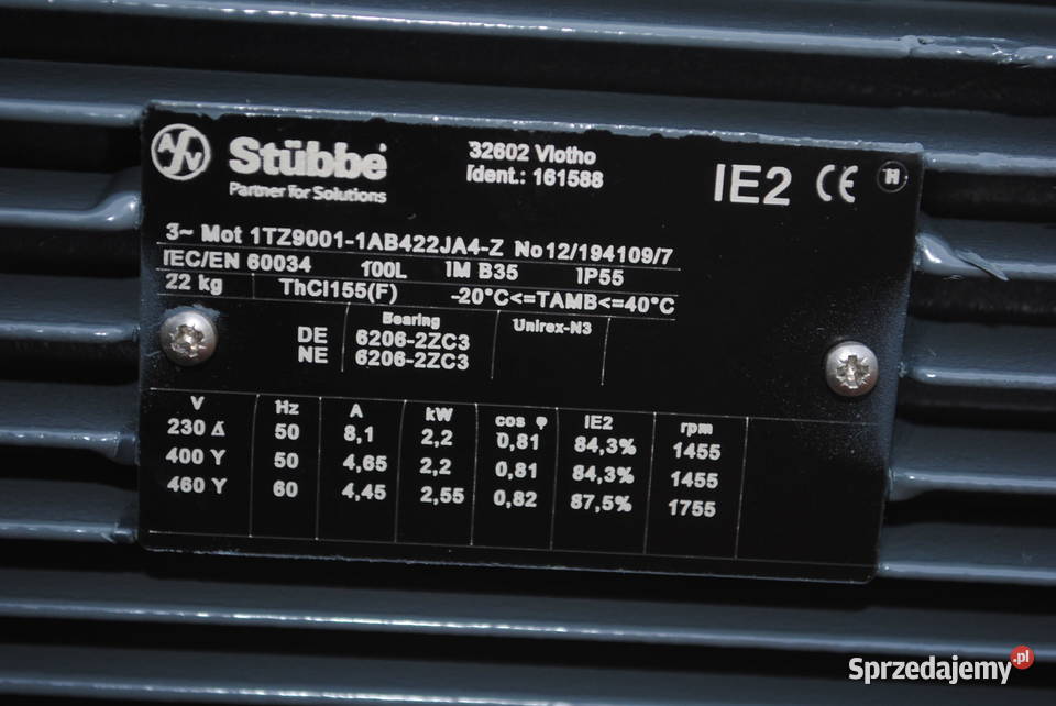 Motoreduktor kątowy 22kw 18obrmin Kargowa sprzedam