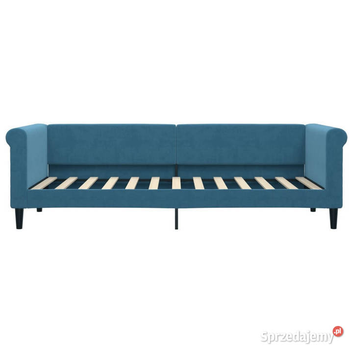 Sofa rozsuwana niebieska aksamit 80x200 Warszawa