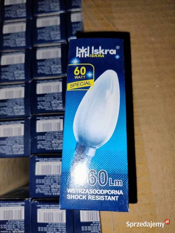 Żarowki świecowe E14 60W noweIskra Żarówki i świetlówki Kraków sprzedam