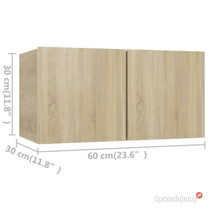 Szafki telewizyjne 4 dąb sonoma 60x30x30 płyta mazowieckie Warszawa sprzedam