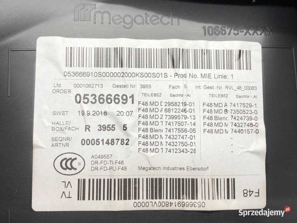 BOCZEK DRZWI LEWY PRZÓD BMW F48 Crossover