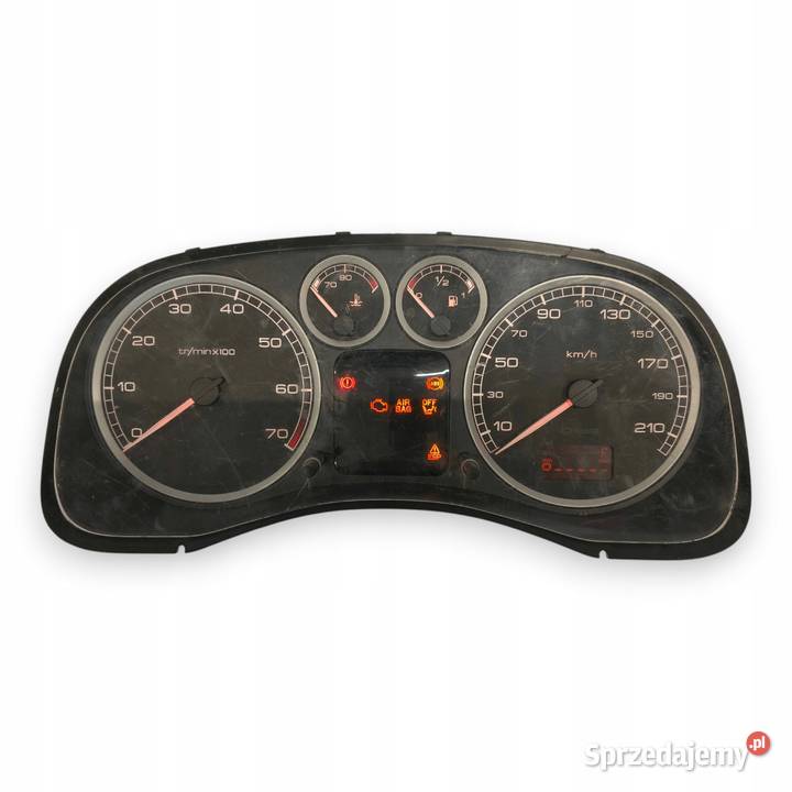 LICZNIK ZEGARY P9651299480 Peugeot 307 16 20 16V Wyposażenie wnętrza lubelskie Chełm