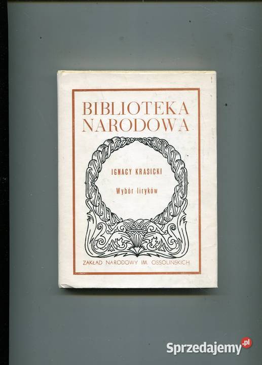 Wybór liryków Ignacy Krasicki Szczecin sprzedam