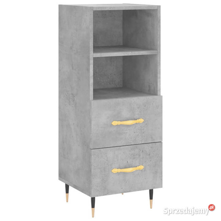 Wysoka szafka szarość betonu 345x34x180 Pozostałe Meble Warszawa