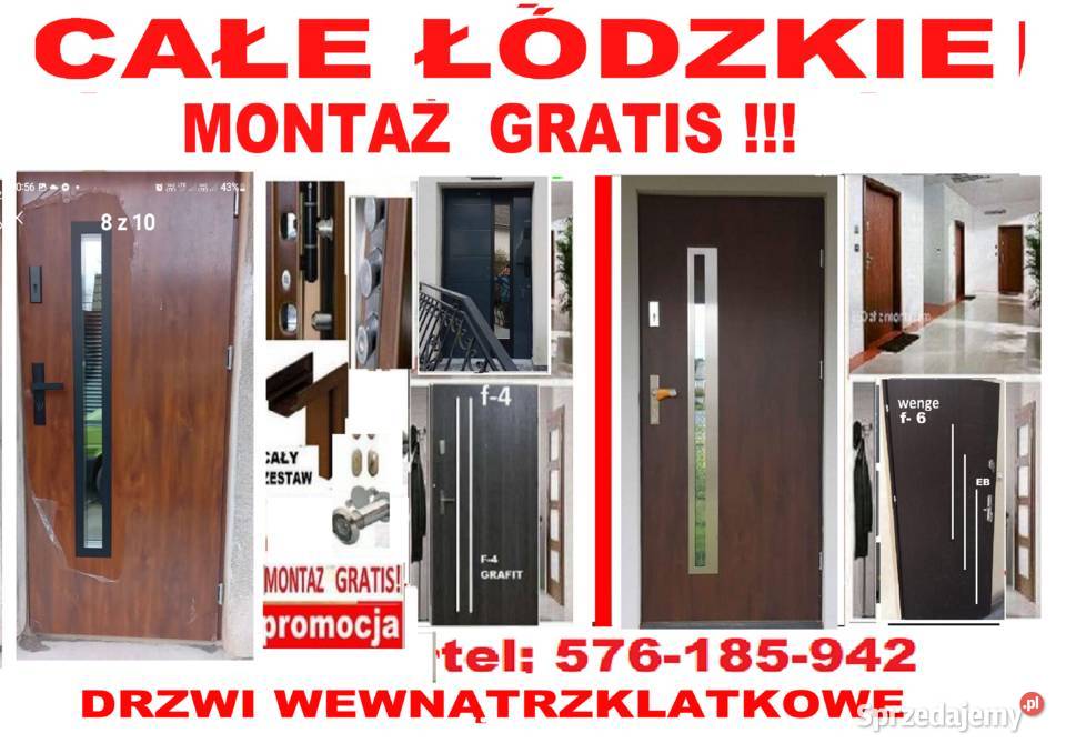 DRZWI zewnętrzne wejściowe wewnątrzklatkowe z Drzwi zewnętrzne Łódź