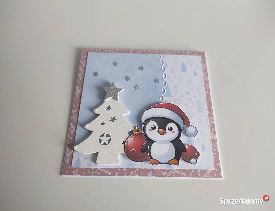 Kartka świąteczna ręcznie robiona na Boże łódzkie