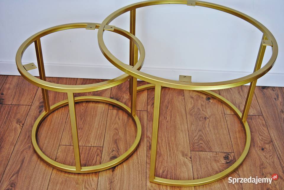 złoty komplet podstaw pod stoliki 6080 80cm Lublin