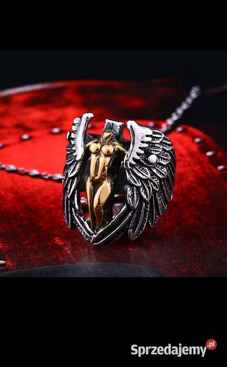 Luksusowy pierścionek z wizerunkiem anioł nagi Pierścionki Warszawa