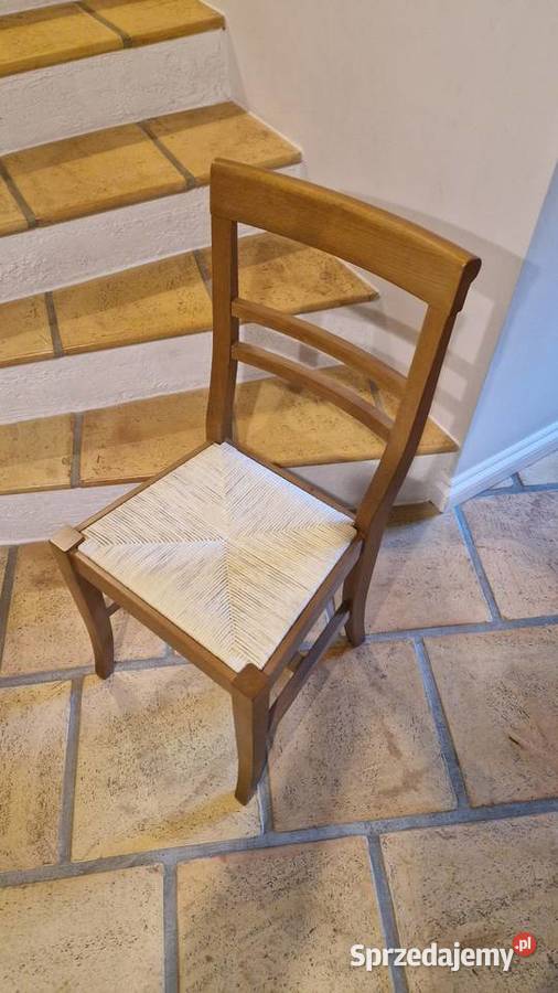 Włoskie krzesło nowe drewno kolor orzech 90cm Lublin sprzedam