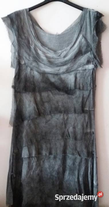 Sukienka mini jedwab naturalny falbany 3 kolory Z falbankami  Białystok sprzedam