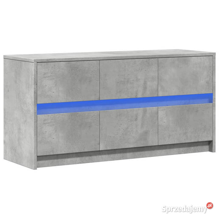 Szafka pod TV z LED szarość betonu 100x34x50 Warszawa