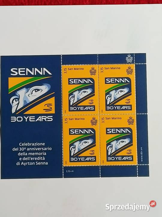 Znaczki San Marino Ayrton Senna UNC