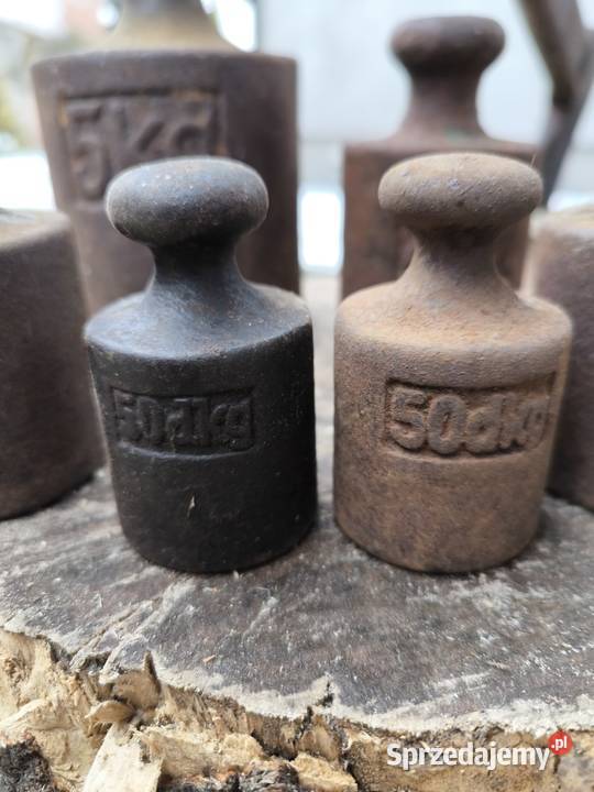 Odważniki z dawnych lat produkcji 6sztuk Radomsko