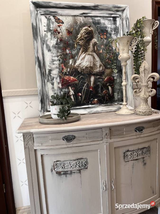 Obraz duży w starej drewnianej ramie Żary