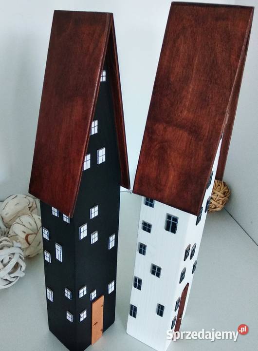 Domki czarnobiałe minimalistyczny duet dolnośląskie