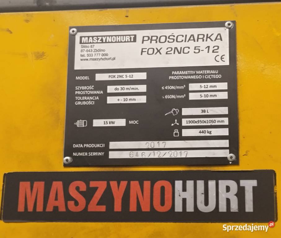 Prościarka FOX 2NC 512 Radomsko