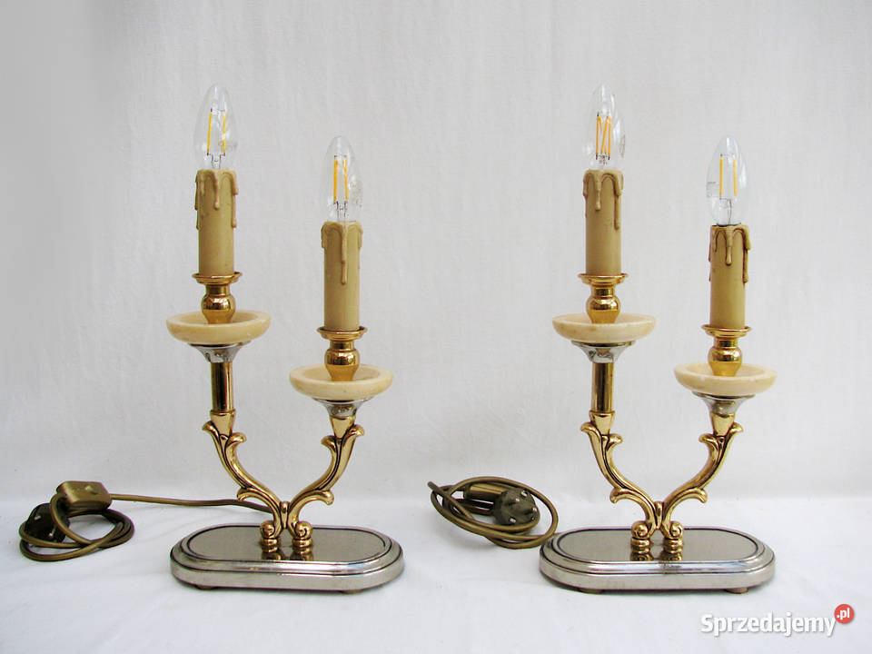 2 Lampki GLAMOUR inox mosiądz onyx Lampy stołowe i nocne zachodniopomorskie