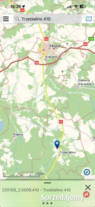 Działka z linią brzegową Trzebielino