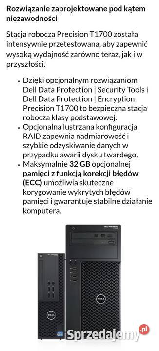 Stacja Robocza do pracy i specjalnych zadań DELL Myscowa sprzedam