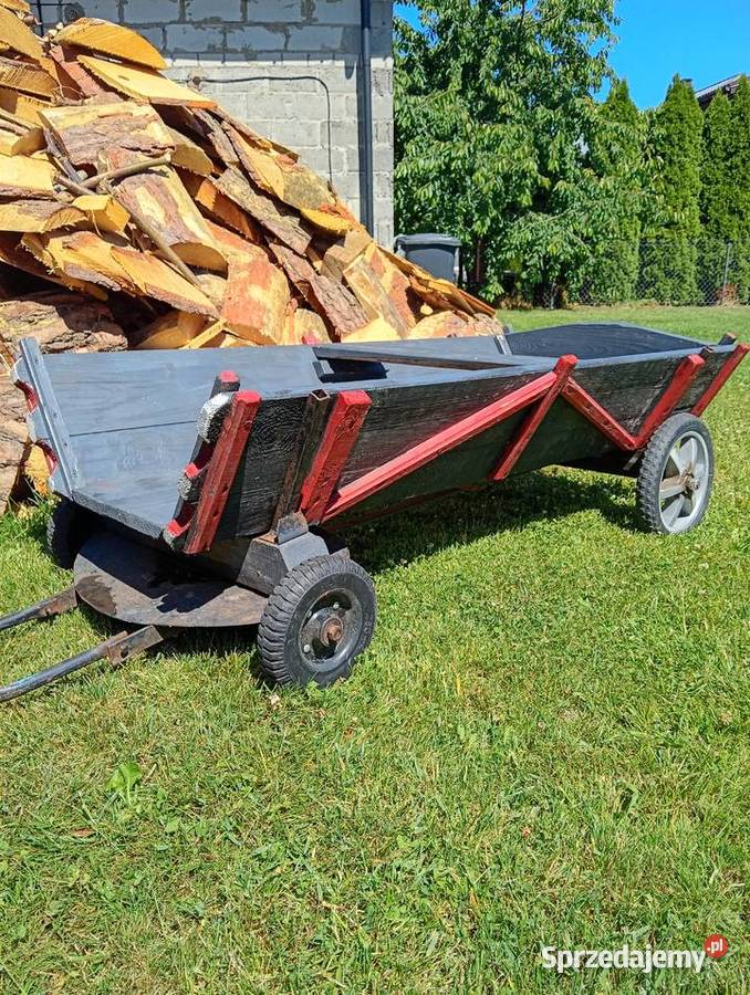 Wóz Drewniany Ogrodowy Dekoracyjny Dzieci lubelskie Wojcieszków