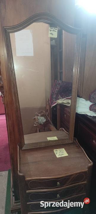 Komoda stylowa z lustrem do korytarza konsola 43cm