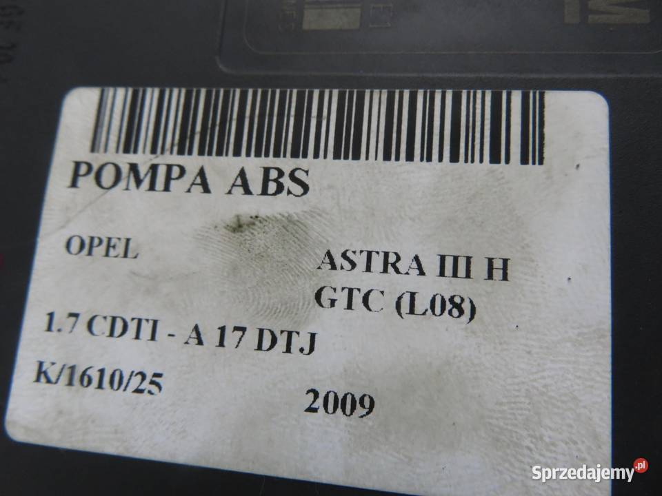 POMPA ABS OPEL ASTRA III H GTC L08 10096005543 osobowe