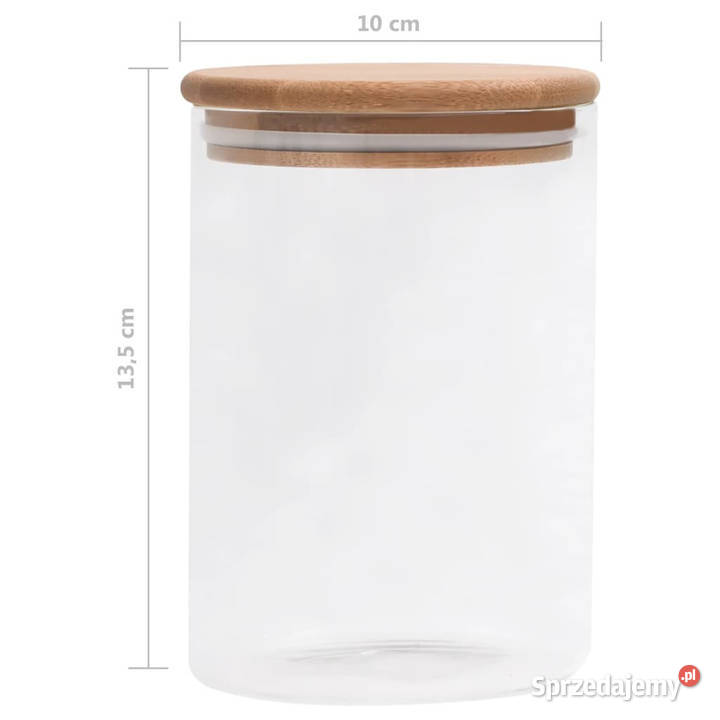 Szklane słoje z bambusową pokrywką 4 800 ml mazowieckie Warszawa sprzedam